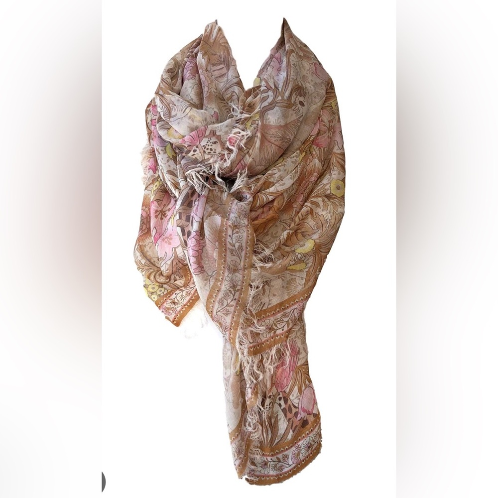Spell cream jungle scarf OS